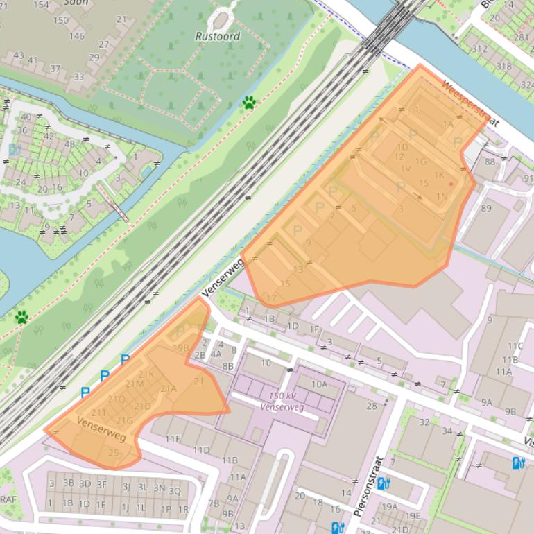 Kaart van postcodegebied 1112AR.