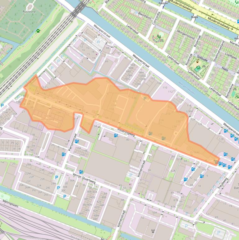 Kaart van postcodegebied 1112AS.