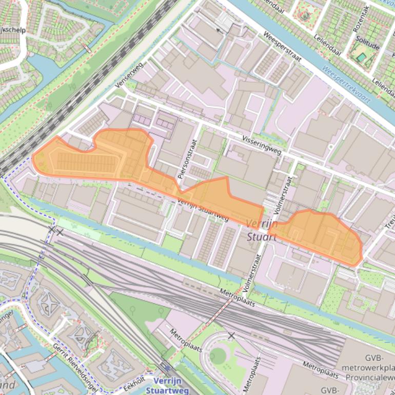 Kaart van postcodegebied 1112AW.