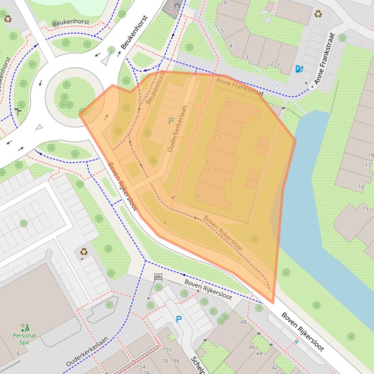 Kaart van postcodegebied 1112BB.