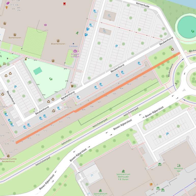 Kaart van postcodegebied 1112BK.