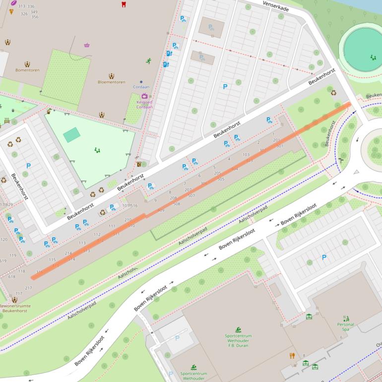 Kaart van postcodegebied 1112BM.