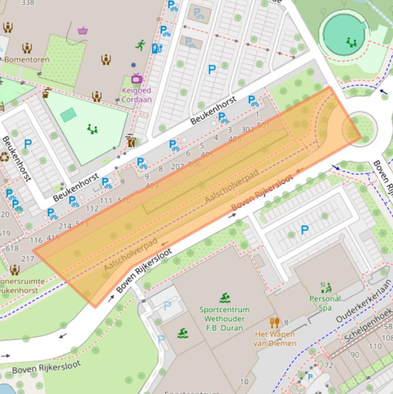 Kaart van postcodegebied 1112BN.