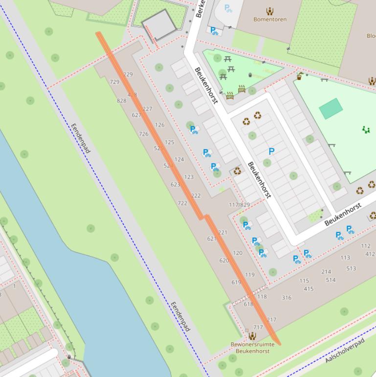 Kaart van postcodegebied 1112BT.