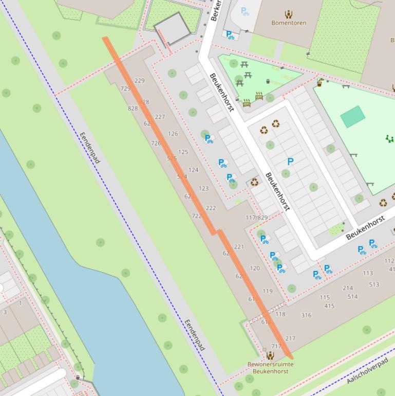 Kaart van postcodegebied 1112BV.