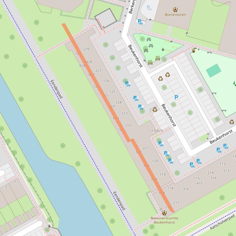 Kaart van postcodegebied 1112BW.