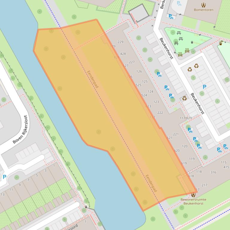 Kaart van postcodegebied 1112BZ.