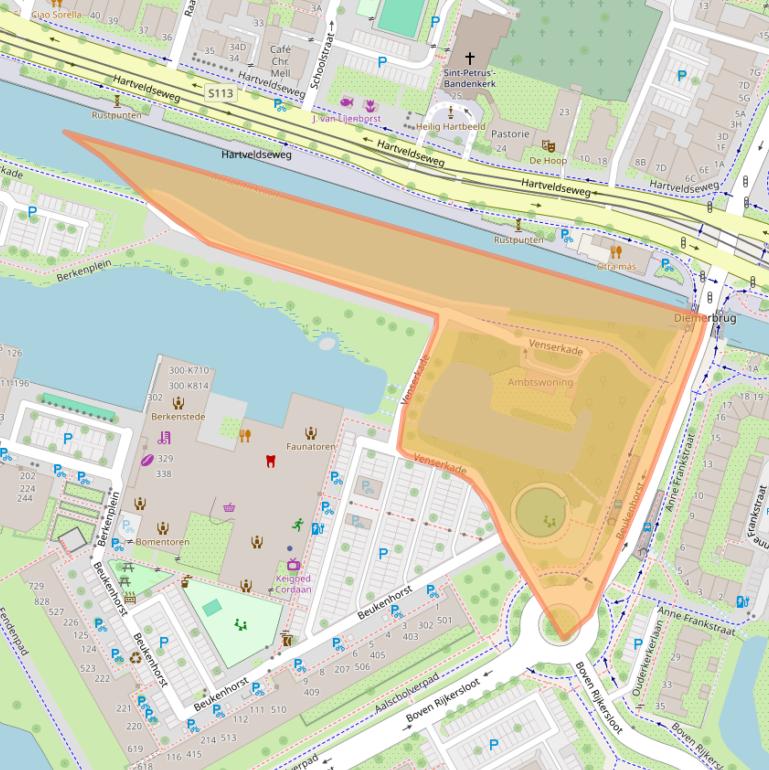 Kaart van postcodegebied 1112CG.