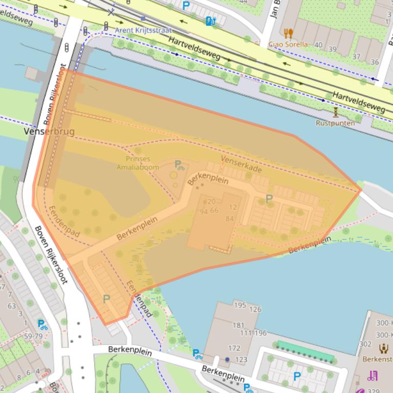 Kaart van postcodegebied 1112CH.