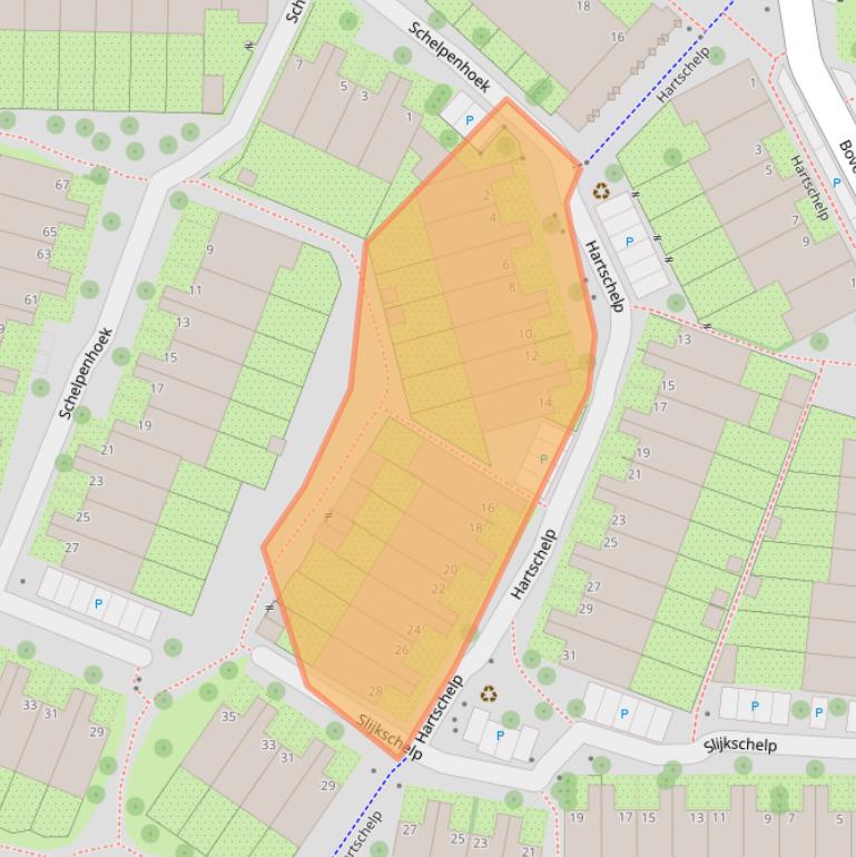 Kaart van postcodegebied 1112DC.