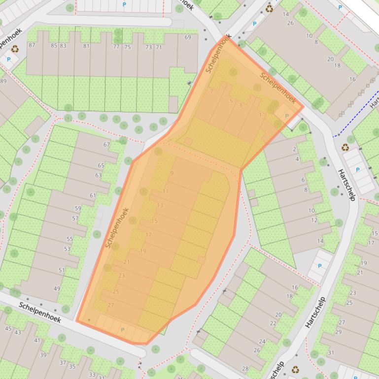 Kaart van postcodegebied 1112DE.