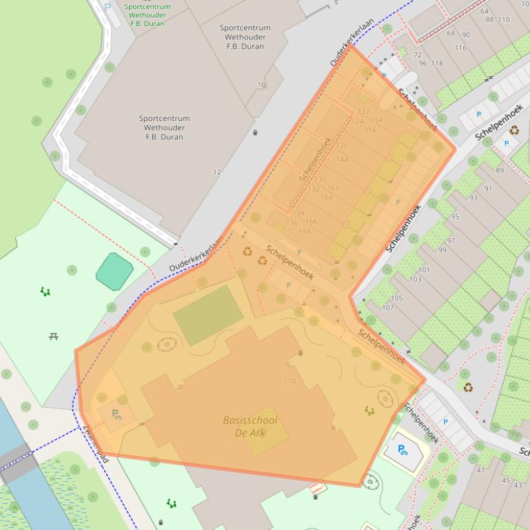 Kaart van postcodegebied 1112DM.