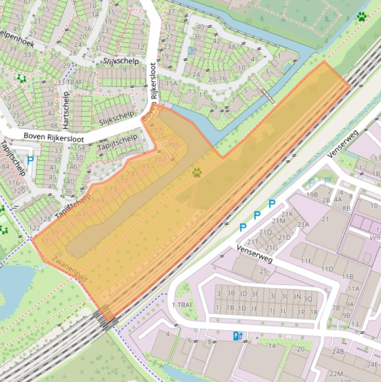 Kaart van postcodegebied 1112DZ.