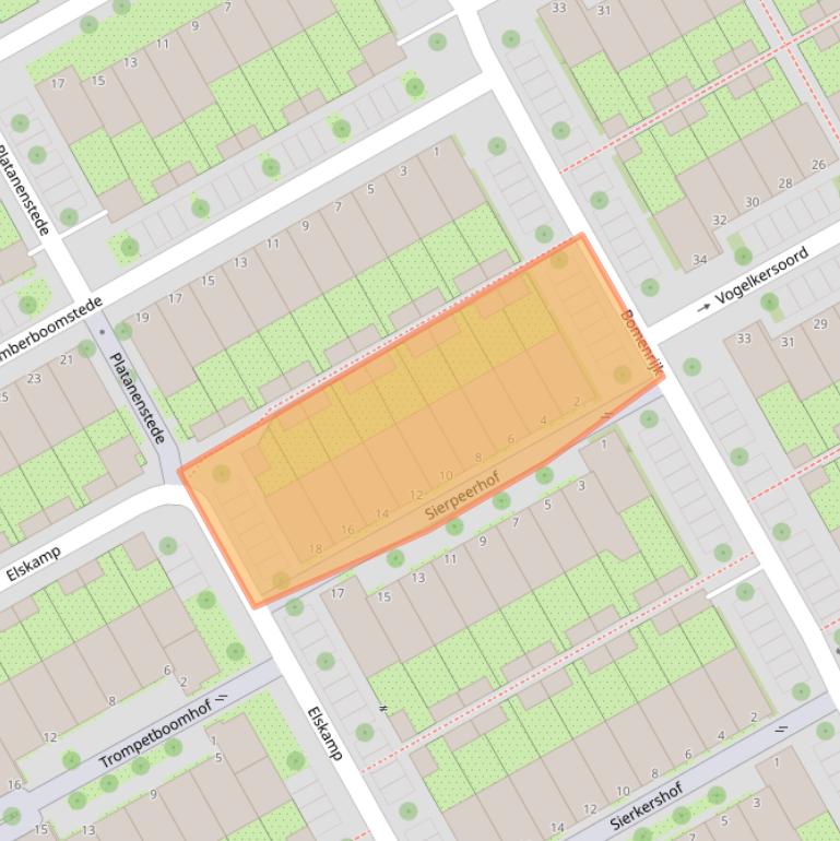 Kaart van postcodegebied 1112GE.