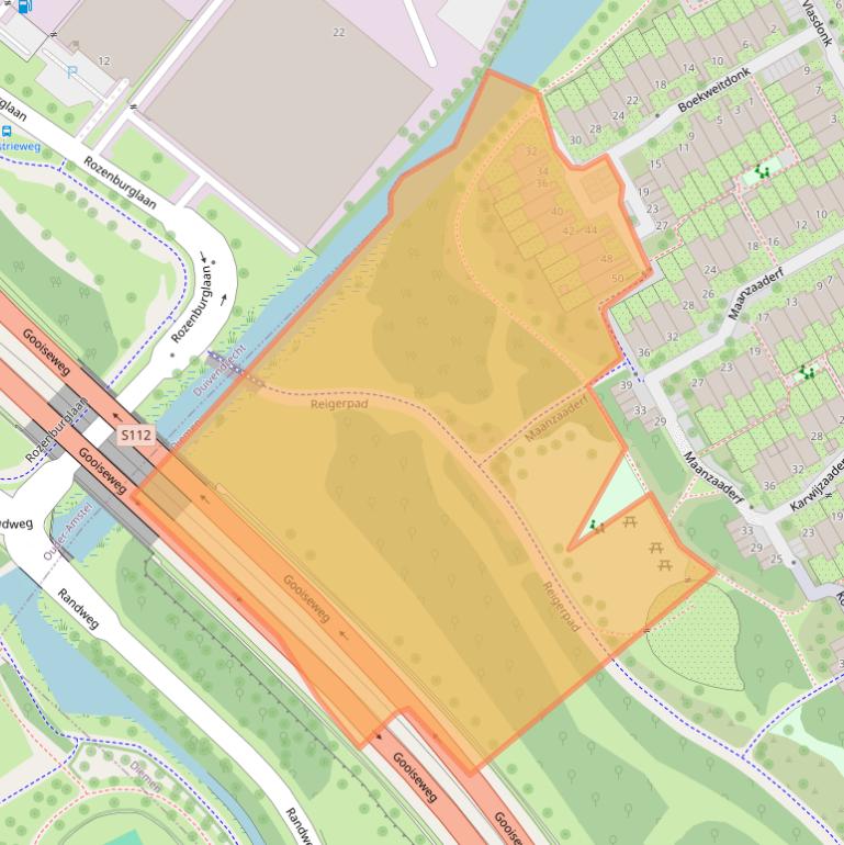 Kaart van postcodegebied 1112JK.