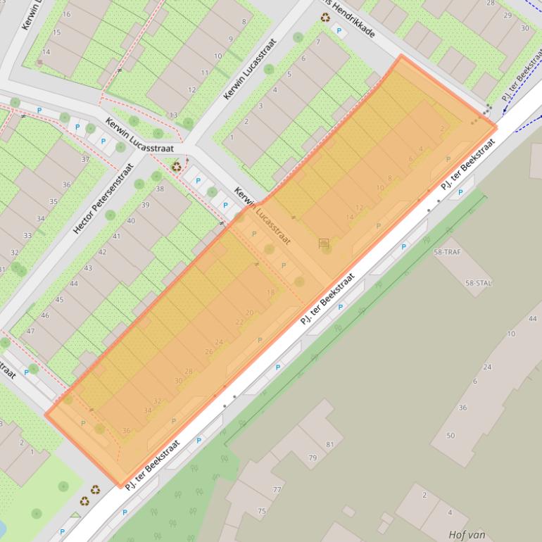 Kaart van postcodegebied 1112JX.