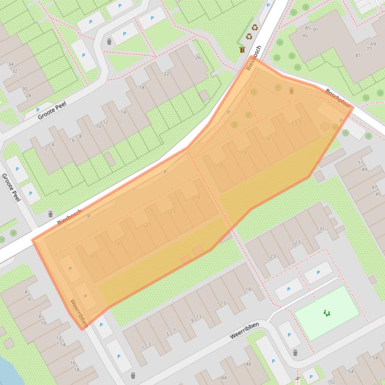 Kaart van postcodegebied 1112KA.