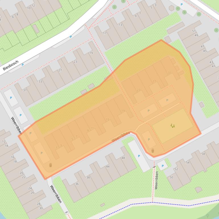Kaart van postcodegebied 1112KJ.