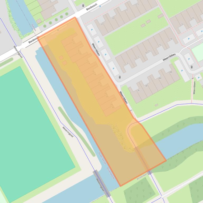 Kaart van postcodegebied 1112KL.