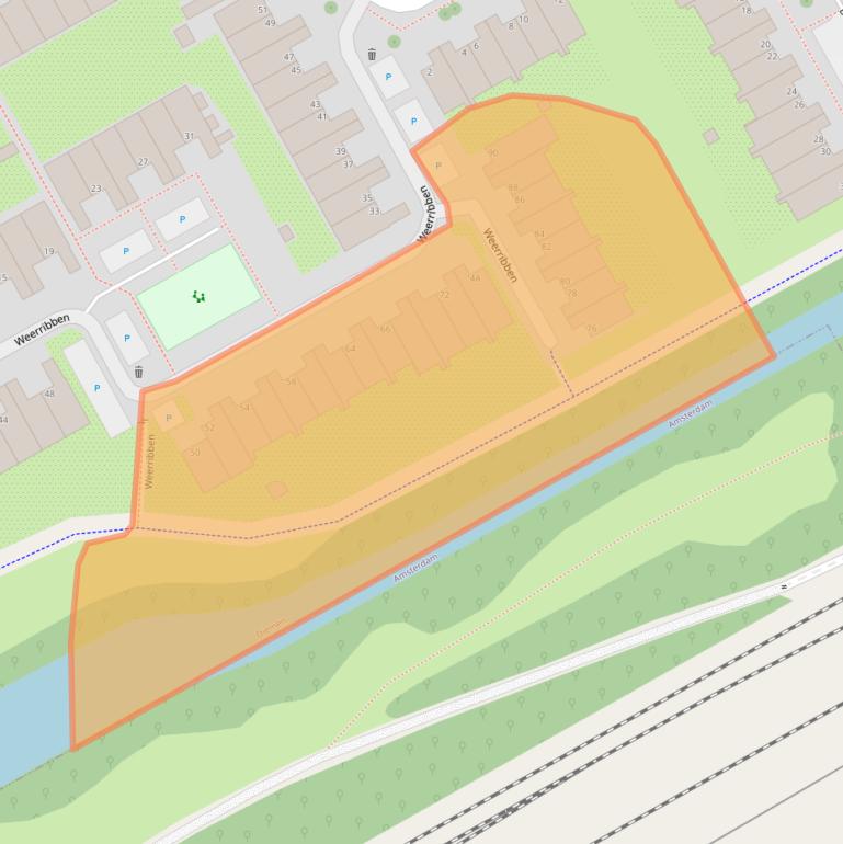 Kaart van postcodegebied 1112KN.