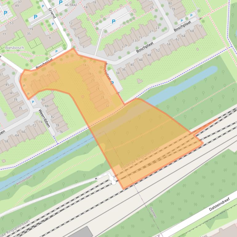 Kaart van postcodegebied 1112KS.