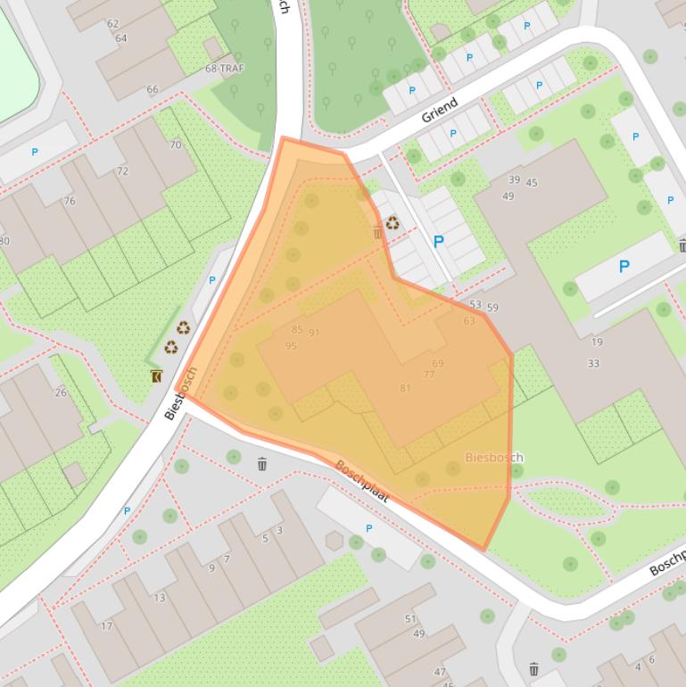 Kaart van postcodegebied 1112KZ.