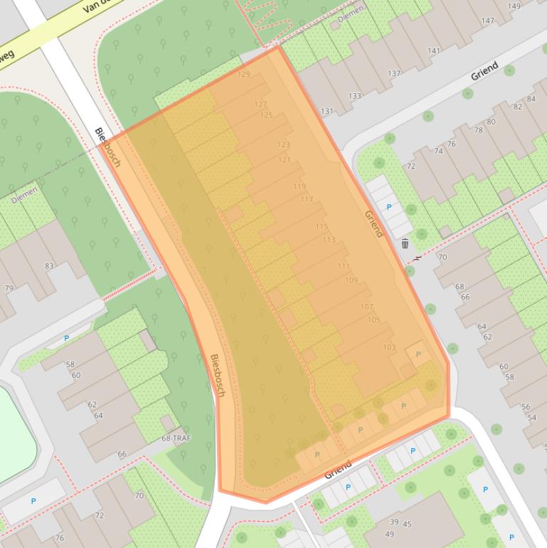 Kaart van postcodegebied 1112LA.