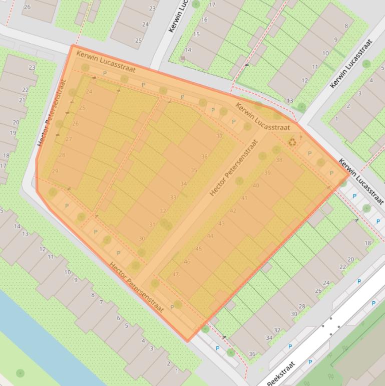 Kaart van postcodegebied 1112LK.