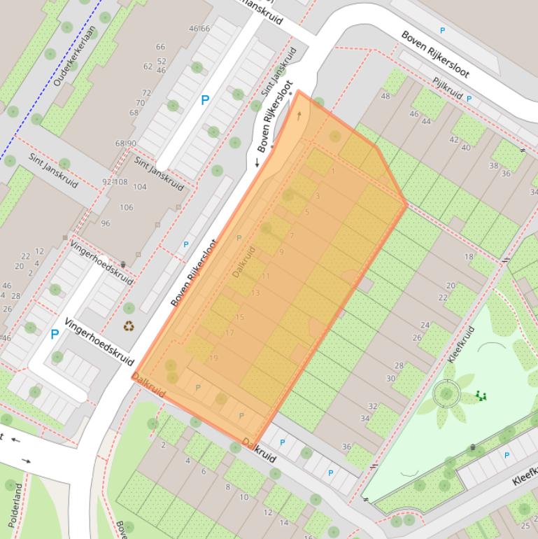 Kaart van postcodegebied 1112PM.