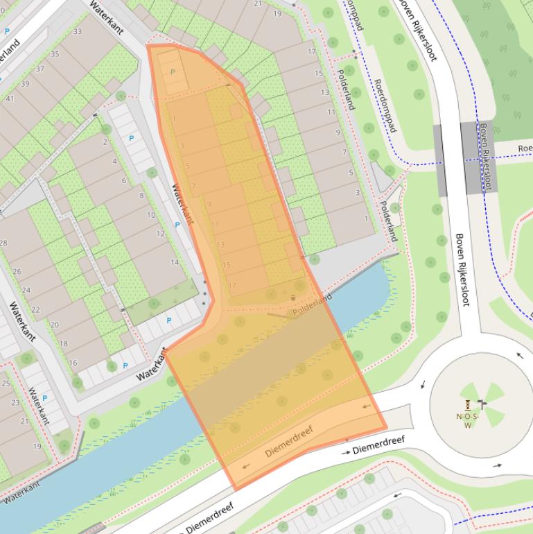 Kaart van postcodegebied 1112RA.