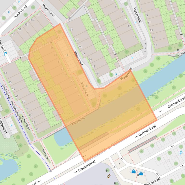 Kaart van postcodegebied 1112RB.