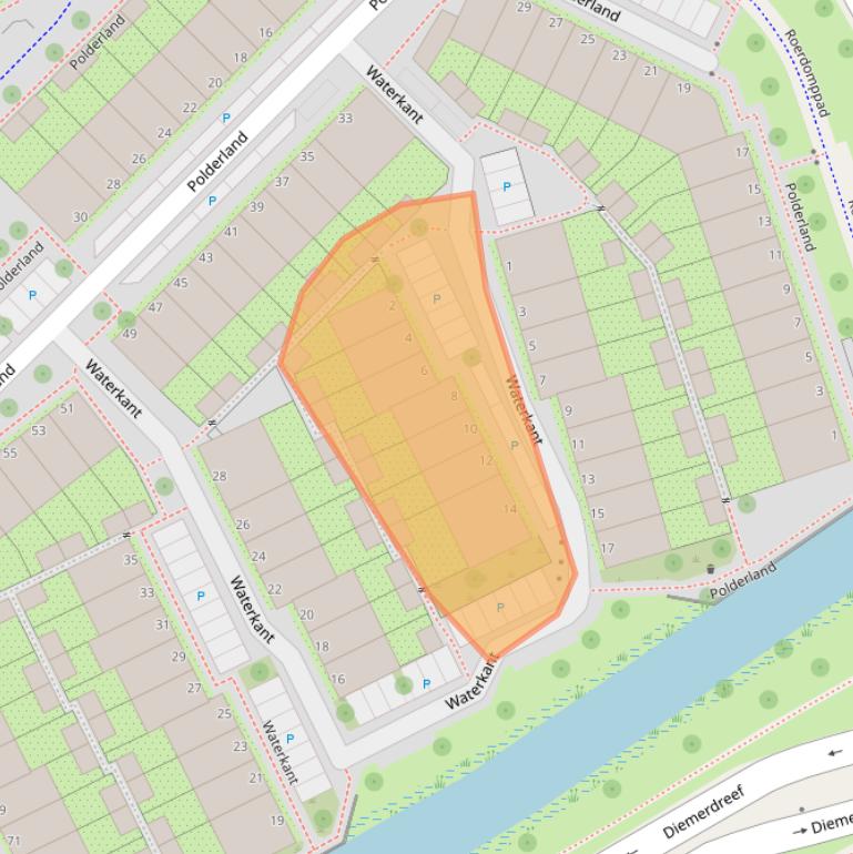 Kaart van postcodegebied 1112RC.