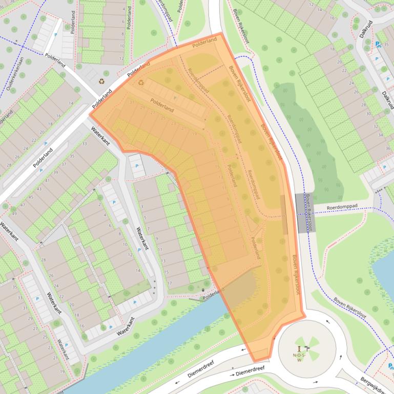 Kaart van postcodegebied 1112RE.