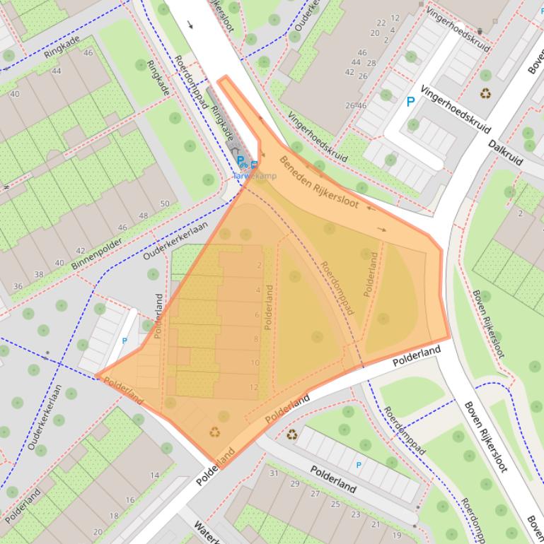 Kaart van postcodegebied 1112RL.