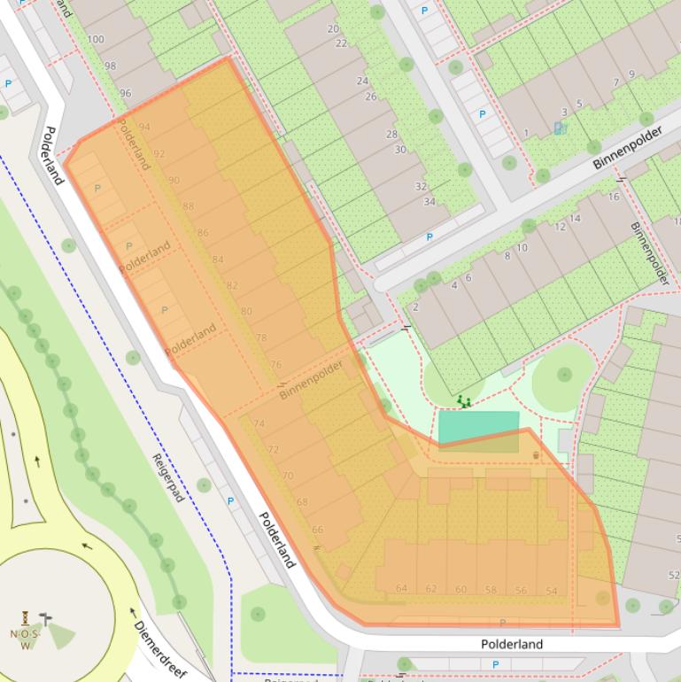 Kaart van postcodegebied 1112RP.