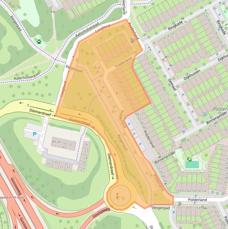 Kaart van postcodegebied 1112RR.