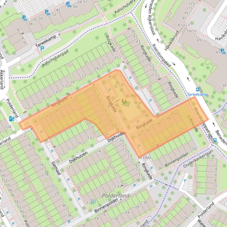 Kaart van postcodegebied 1112RV.