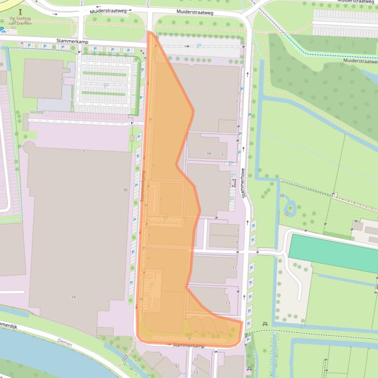 Kaart van postcodegebied 1112VH.