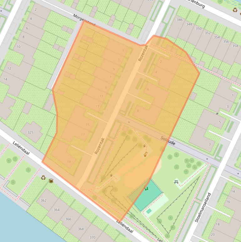 Kaart van postcodegebied 1112WG.