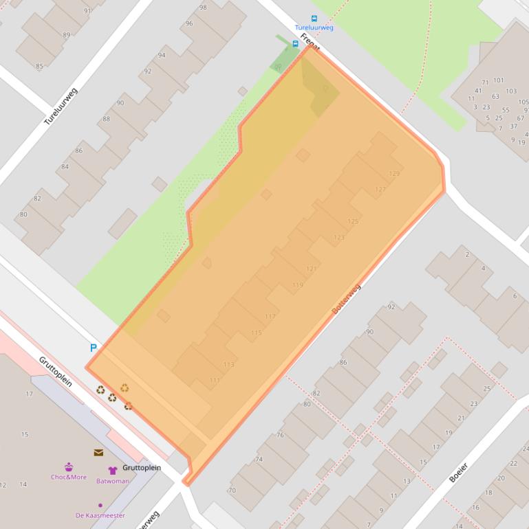 Kaart van postcodegebied 1113GB.