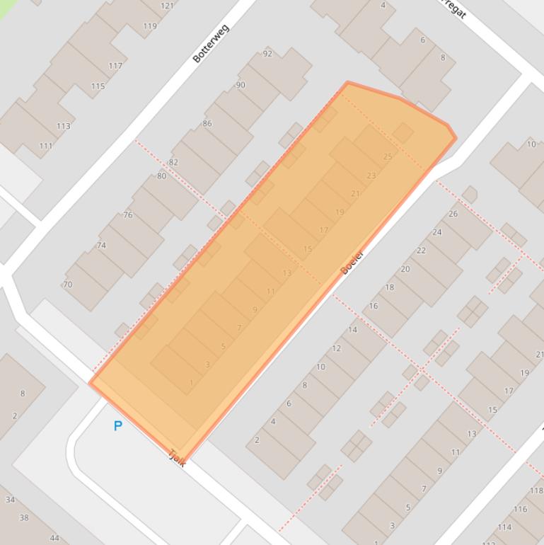 Kaart van postcodegebied 1113GH.