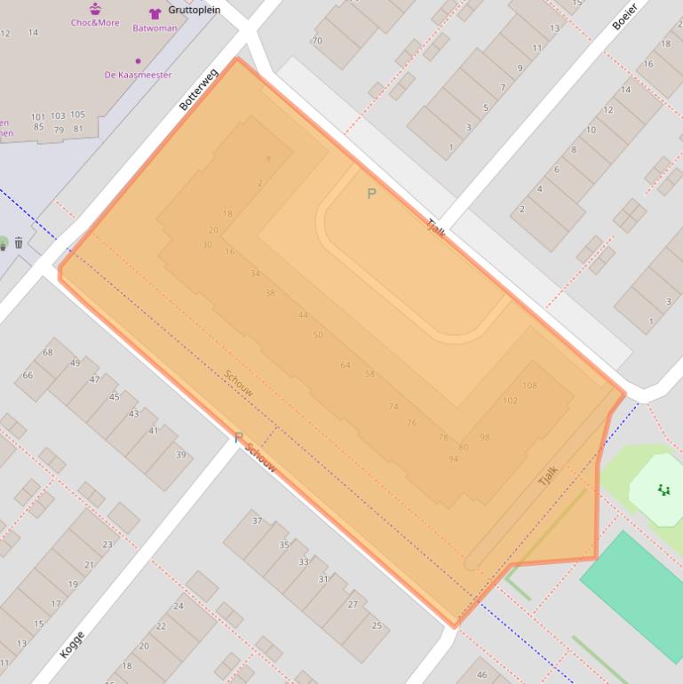 Kaart van postcodegebied 1113GL.