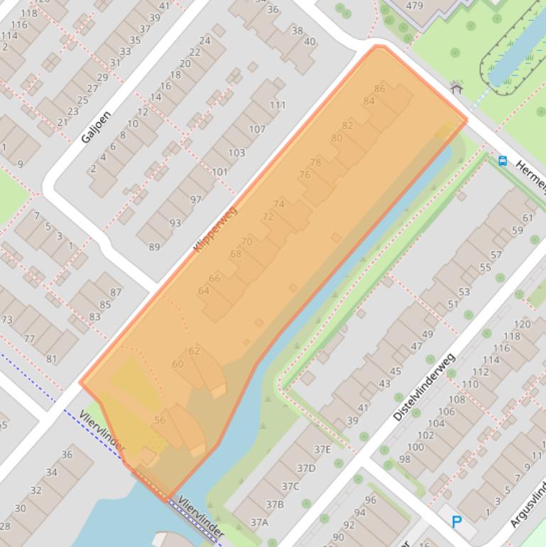 Kaart van postcodegebied 1113GZ.