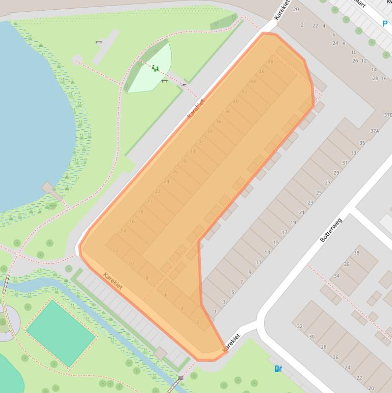 Kaart van postcodegebied 1113HK.