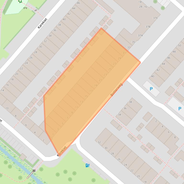 Kaart van postcodegebied 1113HP.