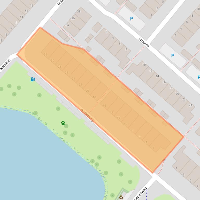 Kaart van postcodegebied 1113HT.