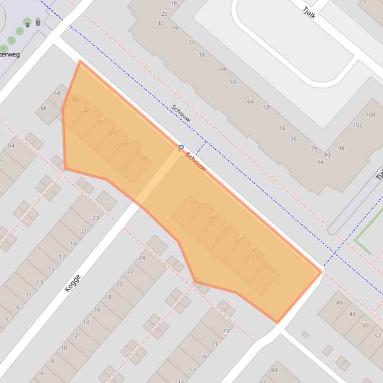 Kaart van postcodegebied 1113HX.