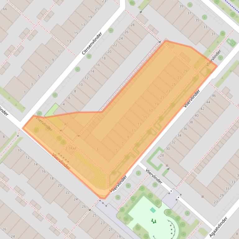 Kaart van postcodegebied 1113KD.