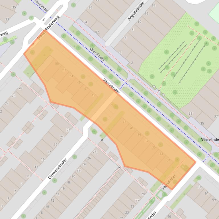 Kaart van postcodegebied 1113KE.