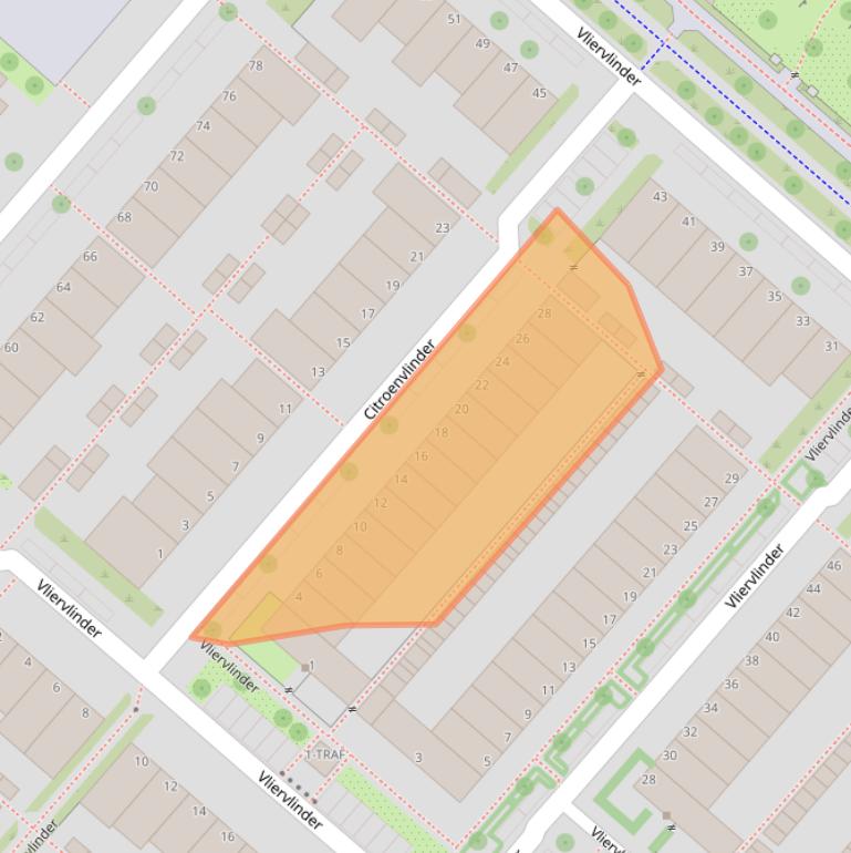 Kaart van postcodegebied 1113KK.